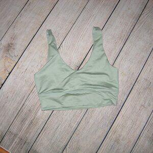 Core 10 Sage Green Sports Bra Cut Out Back S